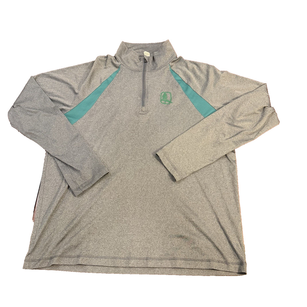 Alo Men Long Sleeve 1/4 Zip Athletic Pullover Shirt Gray Sz XL Sport Athleisure